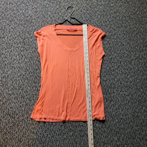 Tangerine Orange Krimson Klover  V Neck Tee Size Small - Picture 11 of 12
